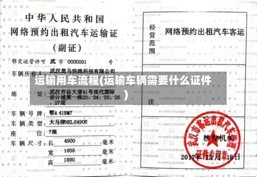 运输用车流程(运输车辆需要什么证件)-第2张图片