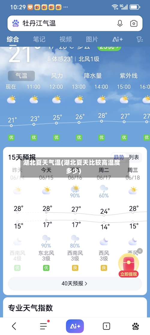 湖北夏天气温(湖北夏天比较高温度多少)