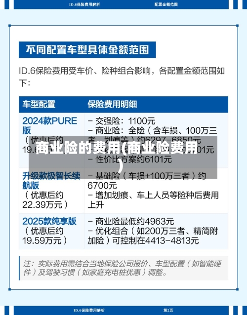 商业险的费用(商业险费用)