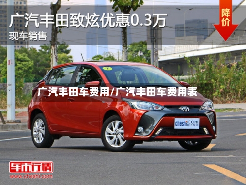 广汽丰田车费用/广汽丰田车费用表-第3张图片