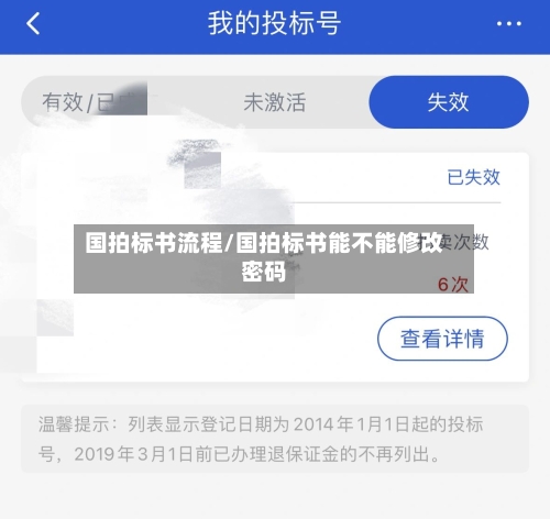 国拍标书流程/国拍标书能不能修改密码-第2张图片